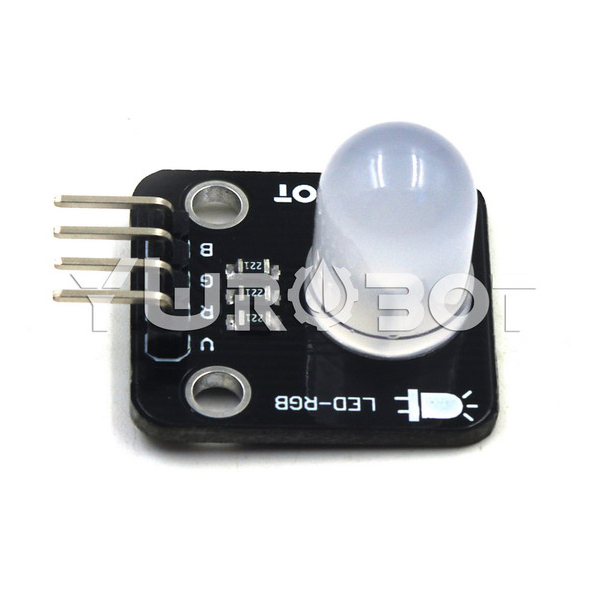 디바이스마트,MCU보드/전자키트 > 디스플레이 > LED,YwRobot,10mm 풀컬러 LED 모듈 [ELB050090],LED: 총 10mm / 색상: 풀 컬러의 빨강, 녹색 및 파랑 / 밝기: 하이라이트 / 전압 : 5V / 입력: 디지털 레벨 / 사이즈: 23 * 21mm