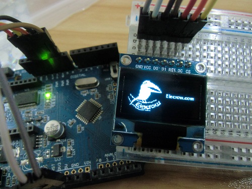 디바이스마트,MCU보드/전자키트 > 디스플레이 > LCD/OLED,ELECROW,0.96인치 OLED 128x64 블루 디스플레이 모듈 [DOL12864O],이 OLED 디스플레이 모듈은 작고, 0.96' 128x64 개별 블루 OLED 픽셀로 구성되어있음 / 작동 전압 : 3.3 ~ 5V DC