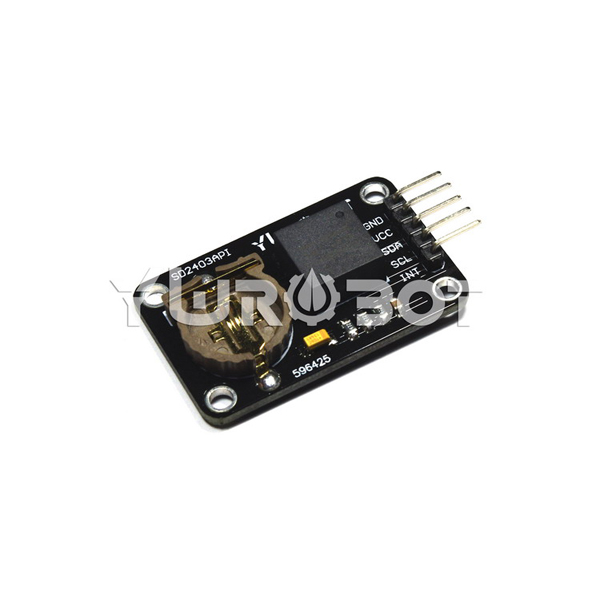 디바이스마트,MCU보드/전자키트 > 버튼/스위치/제어/RTC > RTC/타이머,YwRobot,SD2403 고정밀 실시간 클록 RTC 모듈 [ELB040502],아두이노 호환 / 년, 월, 일, 주,시, 분, 초 BCD 코드 입출력 및 각 시간 레지스터는 별도의 주소를 통해 액세스 가능 / 칩 : SD2403 API / 전압 : 3.3 ~ 5V