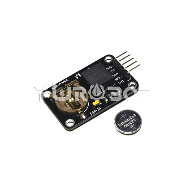 디바이스마트,MCU보드/전자키트 > 버튼/스위치/제어/RTC > RTC/타이머,YwRobot,SD2403 고정밀 실시간 클록 RTC 모듈 [ELB040502],아두이노 호환 / 년, 월, 일, 주,시, 분, 초 BCD 코드 입출력 및 각 시간 레지스터는 별도의 주소를 통해 액세스 가능 / 칩 : SD2403 API / 전압 : 3.3 ~ 5V
