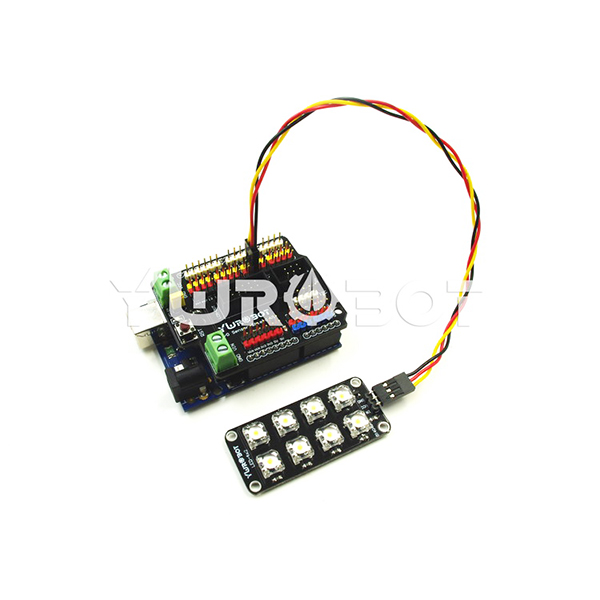 디바이스마트,MCU보드/전자키트 > 디스플레이 > LED,YwRobot,4X2 Piranha LED 모듈 화이트 [ELB050061],아두이노 호환 / 전압 5V / 입력: 디지털 / 인터페이스: Arduino 3P 인터페이스 SVG / 사이즈:56x26mm / 주의: LED가 강조 표시되어 있으므로 눈을 다치지 않도록 직접 보지 마세요.