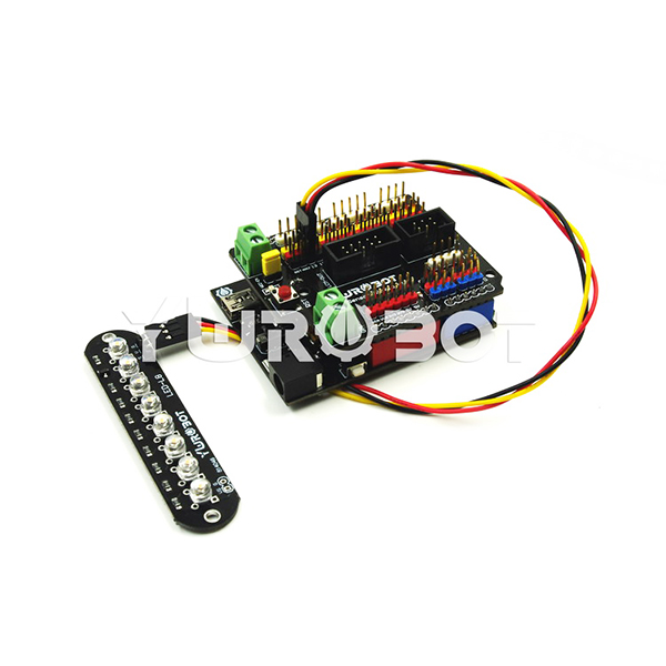 디바이스마트,MCU보드/전자키트 > 디스플레이 > LED,YwRobot,8 LED바 모듈 블루 [ELB050078],아두이노 호환 / 전압 : 5V / 입력 : 디지털 레벨 / 인터페이스 : Arduino 3P 인터페이스 SVG / 사이즈: 77 * 17mm /  주의: LED가 강조 표시되어 있으므로 눈을 다치지 않도록 직접 보지 마세요.