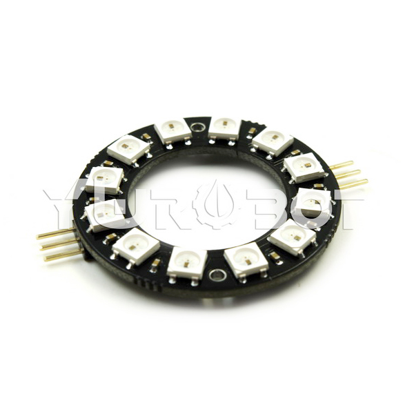 디바이스마트,MCU보드/전자키트 > 디스플레이 > LED,YwRobot,아두이노 WS2812 풀컬러 12 링 LED 모듈 [ELB050062],아두이노 호환 / 5050개의 밝은 LED, 내장된 제어 칩, 하나의 IO 포트 만 있으면 여러 LED를 제어 할 수 있음 / 전압:5V