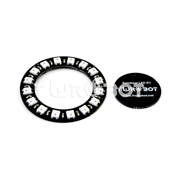 디바이스마트,MCU보드/전자키트 > 디스플레이 > LED,YwRobot,아두이노 WS2812 풀컬러 16 링 LED 모듈 [ELB040055],아두이노 호환 / 5050개의 밝은 LED, 내장된 제어 칩, 하나의 IO 포트 만 있으면 여러 LED를 제어 할 수 있음 / 전압:5V