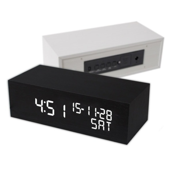 [BEAT] HICKIES 원목스타일 LED 탁상나무 알람시계 ZEN8