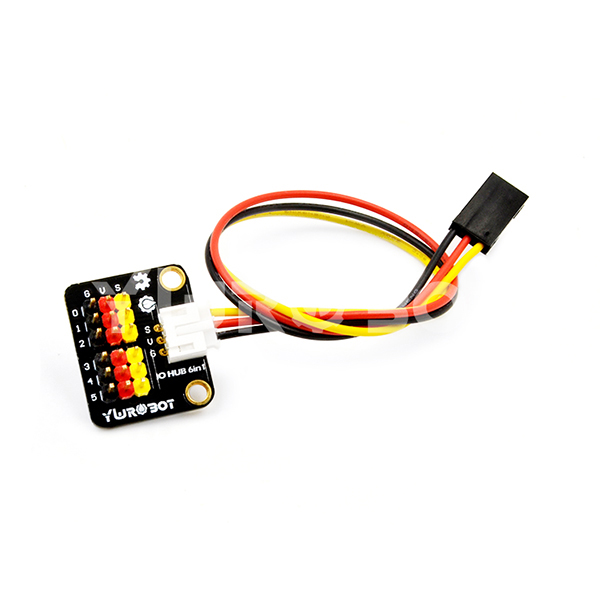 디바이스마트,MCU보드/전자키트 > 전원/신호/저장/응용 > 인터페이스/먹서,YwRobot,아두이노 PH2.0 IO HUB 6in1 확장보드 [ELB070691],아두이노 호환 / 6개의 3P DuPont 핀과 하나의 PH2.0 인터페이스가 제공되며 Arduino의 IO 포트 하나를 6개까지 확장 할 수 있으며 하나의 인터페이스를 6 개의 모듈 디바이스에 동시에 연결 가능 / 사이즈:  20 * 24mm