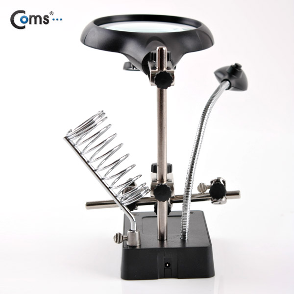 디바이스마트,수공구/전자공구/전동공구 > 전자공구 > 광학기기 > 확대경,Coms,Coms 공구-납땜 보조 작업 스탠드(확대경/집게/인두거치/LED) [BE908],5LED 보조확대경이 세밀한 작업을 가능하게 함으로써 납땜 작업시 아주 유용한 보조작업 스탠드 입니다.