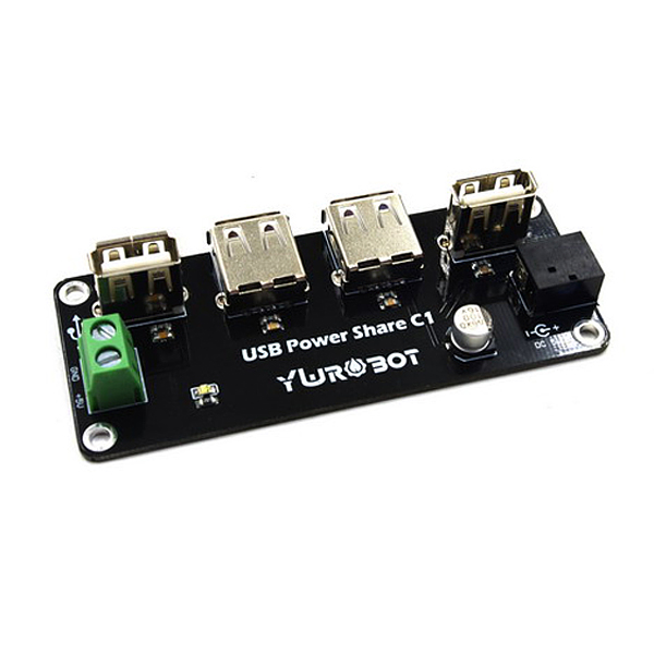 디바이스마트,MCU보드/전자키트 > 전원/신호/저장/응용 > 인터페이스/먹서,YwRobot,4채널 USB 모듈 [PWR060011],4개의 USB 포트로 변환 가능 / 입력 인터페이스 : DC2.1, 바인딩 포스트 / 입력 전압 : 5V DC / 사이즈: 86 * 35 * 18mm