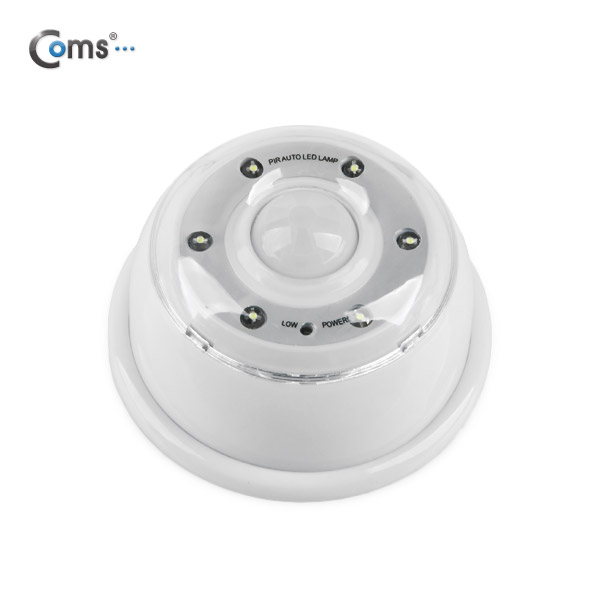 Coms 램프(센서등 감지형) 6LED 천장 설치형 흰색, AAA*4 [NO231]