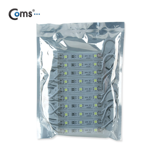 디바이스마트,LED/LCD > LED 인테리어조명 > LED 모듈,Coms,Coms LED 슬림형(모듈 세트형), 3구 백색모듈(20개),DC 12V전원 [BE251],사이즈 : 72x14x7mm / 전원 : 12V , 60mA , 0.72W / 색상 : 화이트(White) / 에폭시 몰딩, 100% 방수