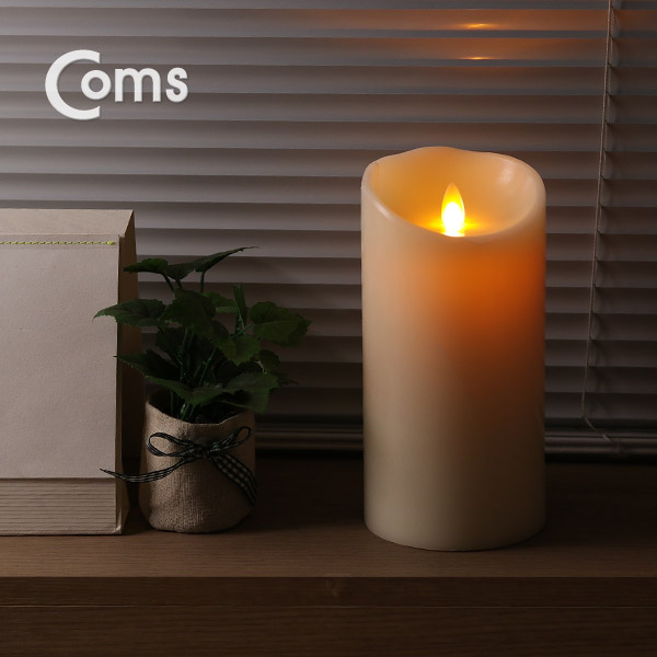 디바이스마트,LED/LCD > LED 인테리어조명 > 장식용 LED,Coms,Coms 전자 촛불, LED 양초 (중) 89 x 186mm (Size D타입 1.5V 건전지*2ea ) [ITB673],사이즈 : 89x186mm / 전원: 1.5V 건전지*2ea / 실제 양초처럼 자연스러운 LED 양초 / 파라핀 재질로 감싸져있으며 심지가 움직이도록 특수 제작