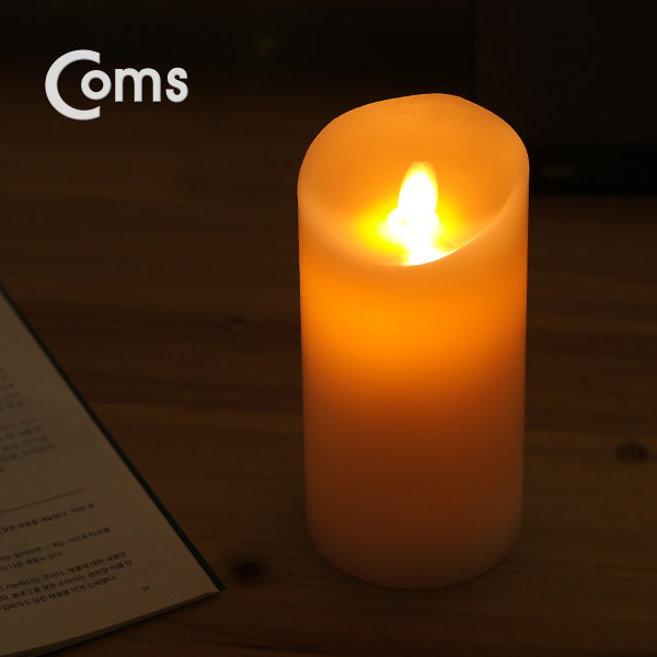 디바이스마트,LED/LCD > LED 인테리어조명 > 장식용 LED,Coms,Coms 전자 촛불, LED 양초 (소) 76 x 147mm (AAA 건전지 x3개 사용) [IT993],사이즈 : 76x147mm / 전원: AAA x 3개 / 실제 양초처럼 자연스러운 LED 양초 / 파라핀 재질로 감싸져있으며 심지가 움직이도록 특수 제작