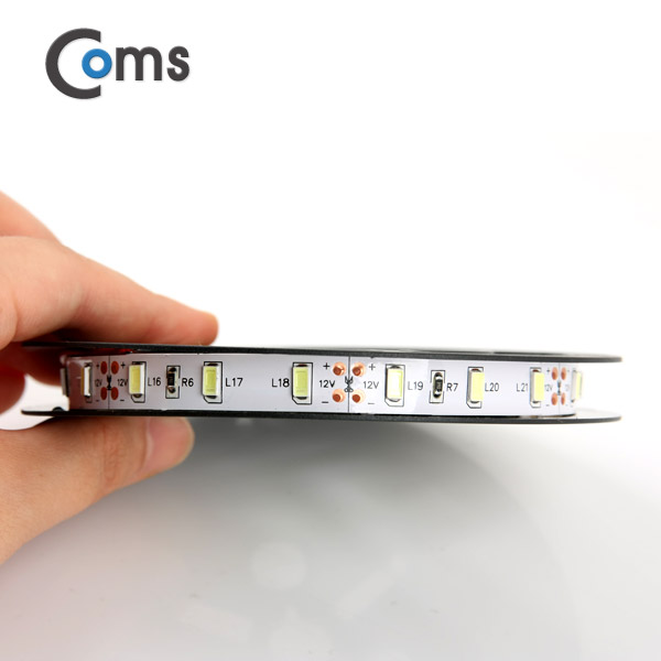디바이스마트,LED/LCD > LED 인테리어조명 > 장식용 LED,Coms,Coms LED 슬림형(줄/띠형), DC전원, 슬림 LED/5M, 투명 [BE177],사이즈 : 5M / 전원 : 12V , 5A , 60W / 색상 : 화이트(White)