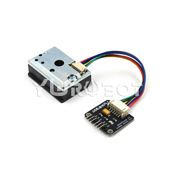 디바이스마트,MCU보드/전자키트 > 센서모듈 > 먼지/가스/연기/불꽃 > 먼지/미세먼지센서,YwRobot,PM2.5 GP2Y10 먼지센서 모듈 키트 [SEN370407],아두이노 호환 / 센서, 어댑터 플레이트, 연결 케이블 등이 포함되어있어 Arduino에 쉽게 연결할 수 있습니다 / 전압: 5-7V / 사이즈: 46*30*17.6mm