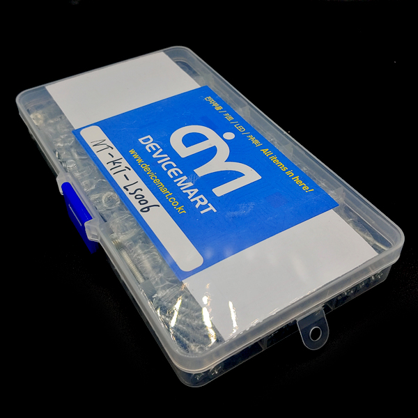 디바이스마트,RLC/수동소자 > 엔지니어 샘플키트 > 볼트/너트/기계부품 키트,NT-KIT,접시머리 십자볼트 + 너트 샘플키트 [NT-KIT-LS006],다양한 사이즈의 접시머리 십자볼트와 너트,와셔가 세트로 구성된 실속형 샘플키트 / 규격별로 10~50개 사이의 수량