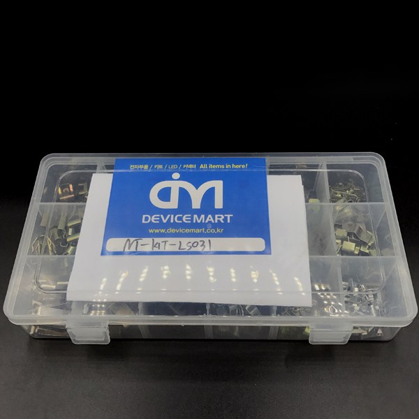 디바이스마트,RLC/수동소자 > 엔지니어 샘플키트 > 기타 키트,NT-KIT,고정 클립 샘플키트(180pcs) [NT-KIT-LS031],다양한 사이즈의 고정 클립이 하나의 세트로 구성된 실속형 샘플키트