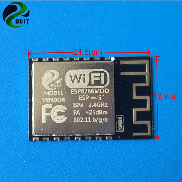 디바이스마트,MCU보드/전자키트 > 통신/네트워크 > 와이파이,doit,ESP8266 ESP-S 시리얼 WiFi IoT 모듈 (ESP-12F 호환) [DOIT-M001],ESP8266-12의 업그레이드 버전 / ESP-12F와 호환 / ISM : 2.4GHz / PA : + 25dBm