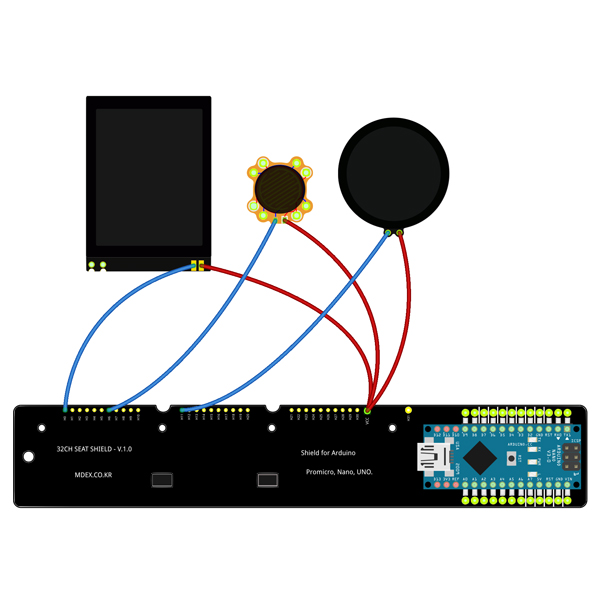 디바이스마트,오픈소스/코딩교육 > 아두이노 > 아두이노 호환쉴드,마블덱스,32채널 방석 쉴드,최대 32개까지 측정 가능, 가로 : 157mm x 세로 28mm