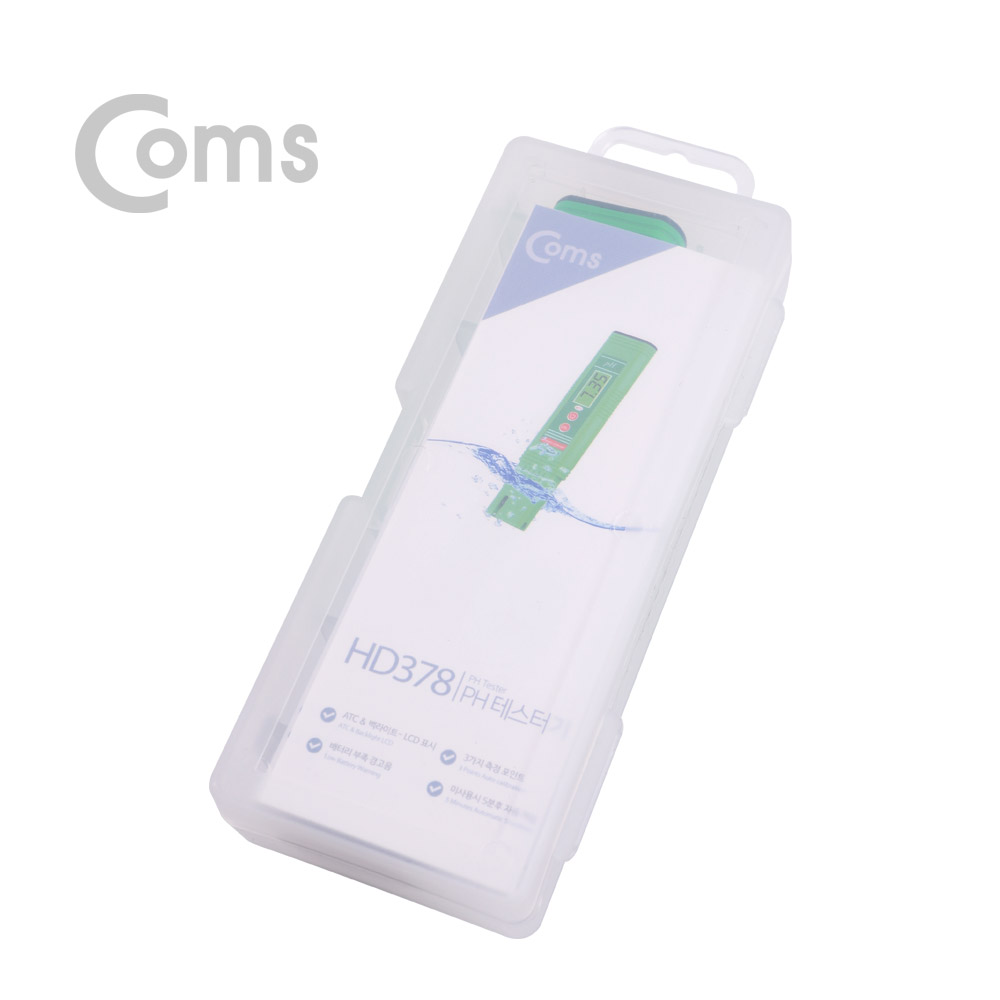 디바이스마트,계측기/측정공구 > 환경/이화학 측정장치 > 소음/수질/PH측정,Coms,Coms PH 측정기/ 테스터기 / 산성, 알칼리 수치 측정 / 백라이트 LCD 내장 [HD378],수질농도 테스터기 TDS 온도 측정 수질검사기 입니다.