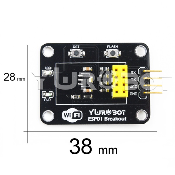 디바이스마트,MCU보드/전자키트 > 통신/네트워크 > 와이파이,YwRobot,아두이노 ESP-01 브레이크아웃 보드 [WLS080005],아두이노 호환 / 전압: 5V / 모듈 및 확장 보드에 사용할 수 있는 ESP01 브레이크아웃 보드 / 사이즈: 38 * 28mm