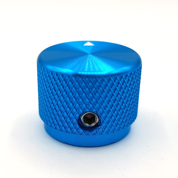 디바이스마트,스위치/부저/전기부품 > 지원부품 > 노브,,포텐셔미터용 알루미늄 노브 20mm 블루 삼각형마크 [SZH-TH0033],볼륨에 메탈릭한 고급스러움을 더해주는 알루미늄 노브입니다. / 크기 : ⌀20×15.5mm