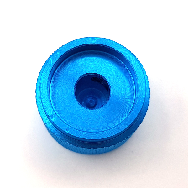 디바이스마트,스위치/부저/전기부품 > 지원부품 > 노브,,포텐셔미터용 알루미늄 노브 20mm 블루 삼각형마크 [SZH-TH0033],볼륨에 메탈릭한 고급스러움을 더해주는 알루미늄 노브입니다. / 크기 : ⌀20×15.5mm