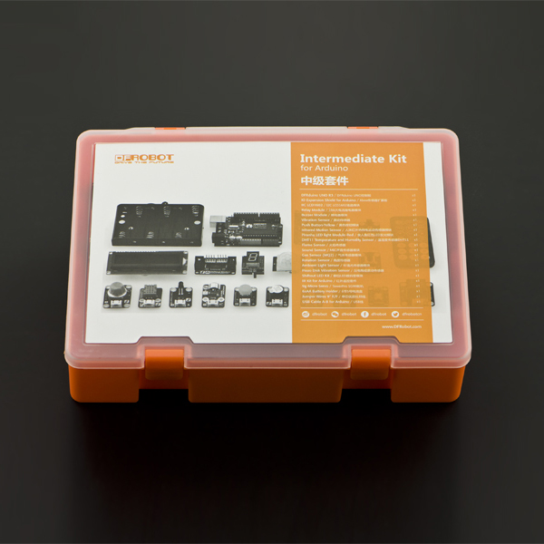 디바이스마트,오픈소스/코딩교육 > 아두이노 > 아두이노 교육용키트,DFROBOT,Gravity: 아두이노 중급자용 키트 [KIT0018],아두이노로 할 수 있는 보다 복잡한 프로젝트를 할 수 있음 / 전자 이론, 피지컬 컴퓨팅 및 Arduino 사용 방법을 배움 / 샘플코드 제공