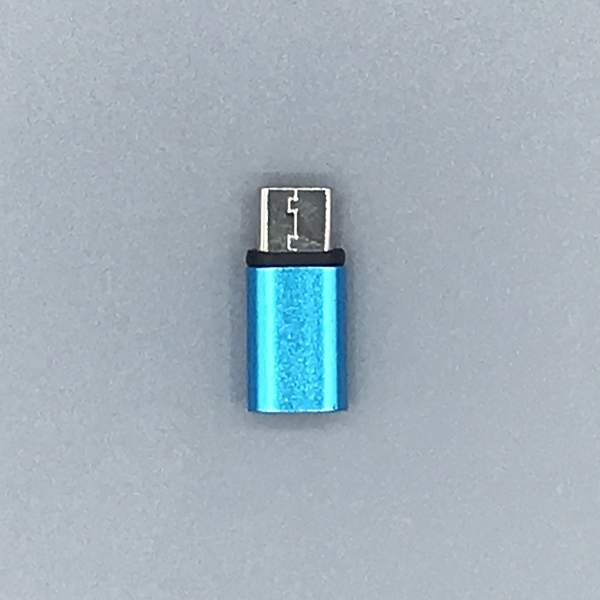 OTG 마이크로 5핀 to C타입 변환젠더[블루] [MO-YRD-034]