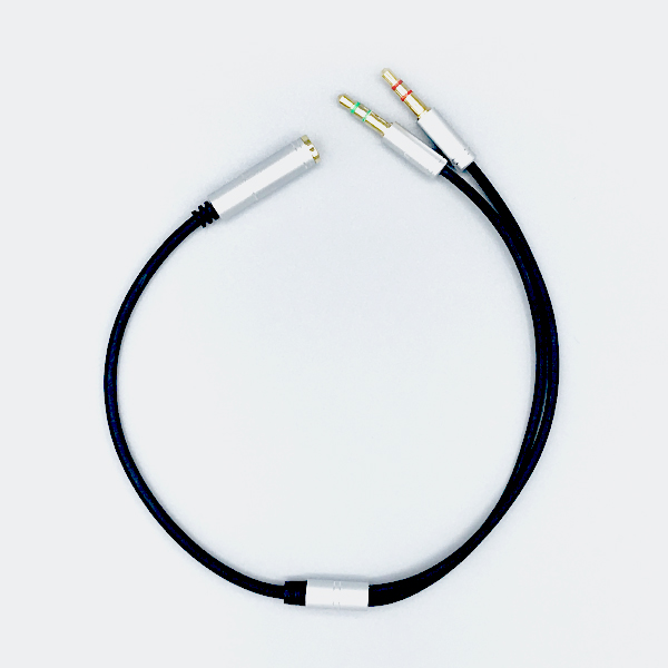 이어셋 to PC 변환 케이블 3.5mm [실버][MO-YRD-049]