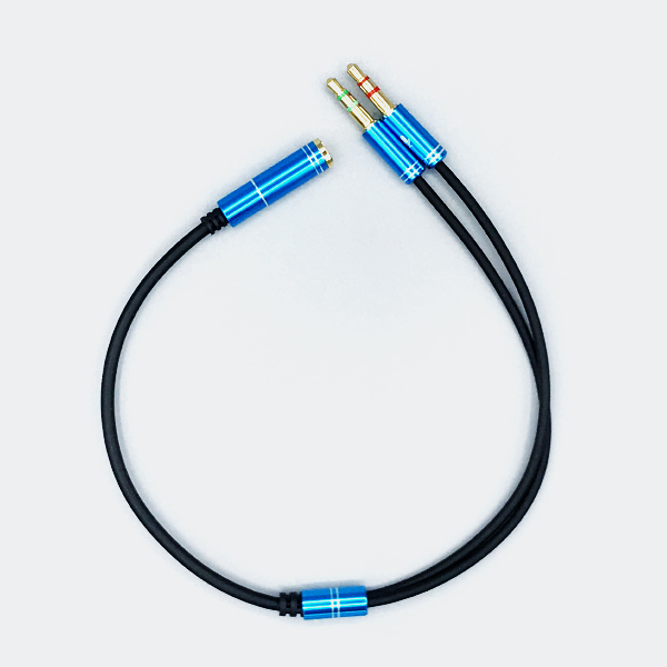 이어셋 to PC 변환 케이블 3.5mm[블루] [MO-YRD-050]