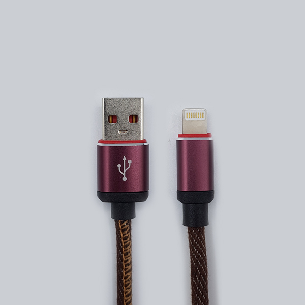 USB to 8핀 데님 케이블 1m [퍼플] [MO-CAB116]