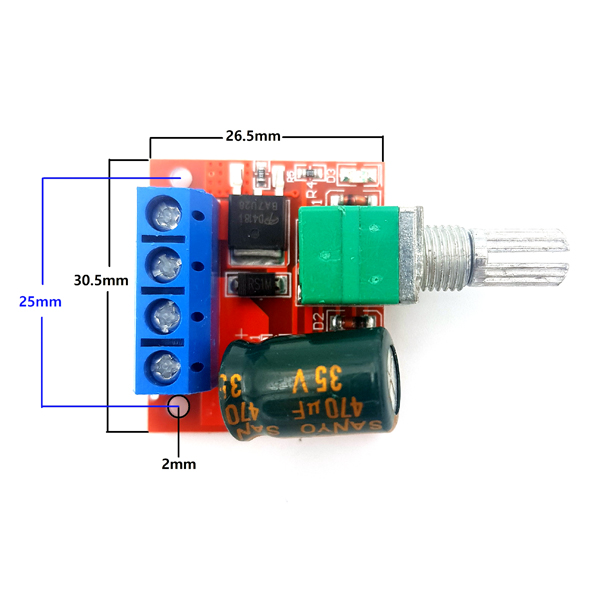 디바이스마트,기계/제어/로봇/모터 > 모터드라이버 > DC모터 드라이버 > 100W 이하 DC모터 드라이버,SZH,전류 5V-28V DC모터 속도 제어모듈 [SZH-EK365],5A 미니 DC Motor 전류 스피드 컨트롤러 / 동작 전압 : DC4.5V ~ 28V / 출력 전력 : 90W (maximum) / 사이즈 : 30.5mm X 26.5mm