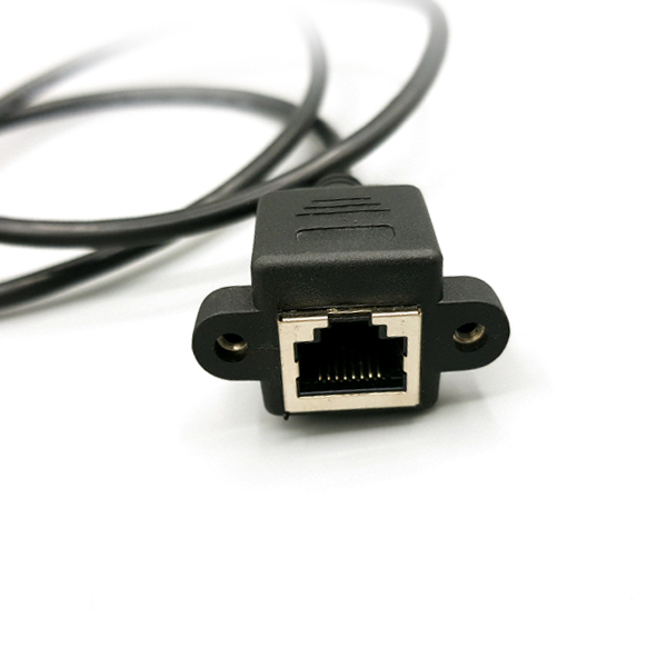 디바이스마트,케이블/전선 > USB 케이블 > 패널마운트(MF) 케이블,SZH,패널 마운트 LAN포트 RJ45 M/F 1m [SZH-CAB07],패널 장착이 가능한 RJ45잭 Male to Female LAN포트 케이블 / 길이 : 100cm / 색상 : 블랙