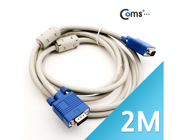 디바이스마트,케이블/전선 > 영상/음향 케이블 > D-SUB(RGB) 케이블,Coms,쎄미형 모니터 RGB 케이블 1.8M / 2M - M/M 타입 [C0920],M/M 타입