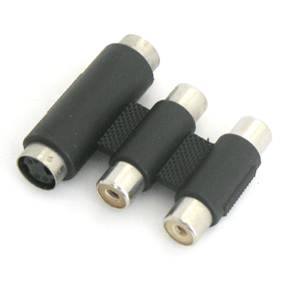 디바이스마트,커넥터/PCB > I/O 커넥터 > 젠더류 > SVHS 젠더,Coms,Coms SVHS/RCA 연장 젠더 - AV통합 2RCA 케이블 연장시 사용 [G9062],SVHS 연장 젠더 / SVHS FEMALE /  RCA FEMALE