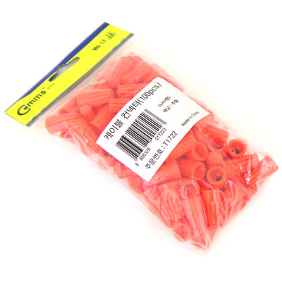 디바이스마트,,Coms,케이블 컨넥터 [T1722],나사형, 주황색, 전선의 접속시 사용