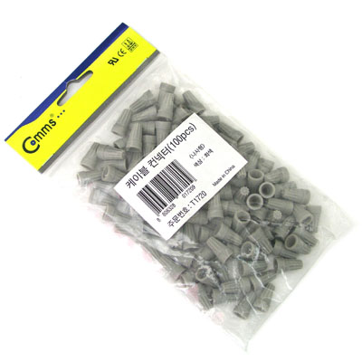 디바이스마트,,Coms,케이블 컨넥터 [T1720],나사형, 총 100개, 회색, 전선의 접속시 사용