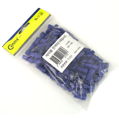 디바이스마트,,Coms,케이블 컨넥터 [T1721],나사형, 총 100개, 파랑색, 전선의 접속시 사용