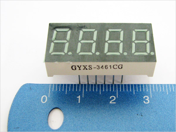 디바이스마트,LED/LCD > FND/도트매트릭스 > FND(세그먼트LED) > FND,Any Vendor,3461CG,배열 : 4자리 / 사이즈 : 29.5x14mm / 전압 : 2.25V / 전력 : 40mW / 색상 : 레드(Red) / Cathode타입