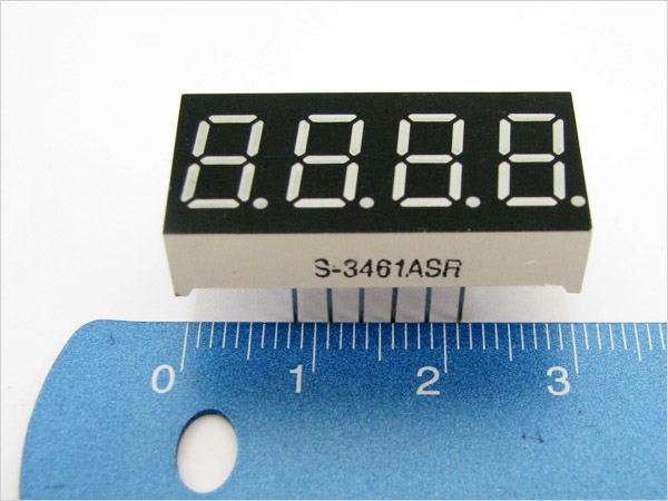 디바이스마트,LED/LCD &gt; FND/도트매트릭스 &gt; FND(세그먼트LED) &gt; FND,Any Vendor,3461ASR,배열 : 4자리 / 사이즈 : 29.5x14mm / 전압 : 2.25V / 전력 : 40mW / 색상 : 레드(Red) / Anode타입