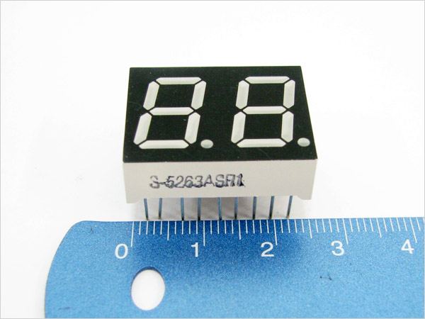 디바이스마트,LED/LCD > FND/도트매트릭스 > FND(세그먼트LED) > FND,Any Vendor,5263ASR1,배열 : 2자리 / 사이즈 : 25x19mm / 전압 : 1.8V / 전력 : 100mW / 색상 : 레드(Red) / Anode타입