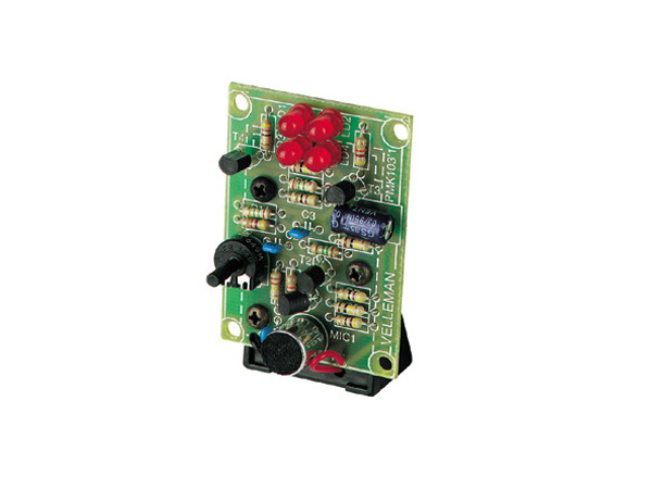 디바이스마트,MCU보드/전자키트 > 디스플레이 > LED,Velleman,소리에 반응하는 LED 디스플레이(MK103),본 KIT는 4개의 LED가 소리와 거의 동시에 반응하는 UNIT. 재미있고 실용적인 응용이 가능(Sound Indicator, Simple Sound-to-Light Unit For Music)소음이 심해 소리 구분이 힘든 곳, 전화기, 차임벨에 응용 가능)하며, 전위차에 의한 감도 조정이 가능합니다. (이제품은 반조립 kit 입니다.)