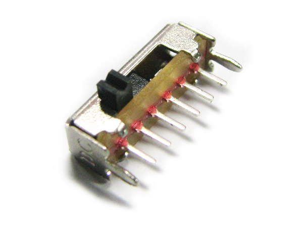 디바이스마트,스위치/부저/전기부품 > 스위치 > 슬라이드 스위치,Any Vendor,SK-14D01,슬라이드 스위치 / 노브 높이 : 4mm (오차범위 있음) / 가로 슬라이드 스위치 /  6PIN  / 1P4T / DC 50V 0.3A /