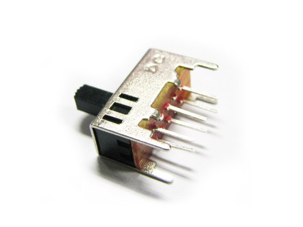 디바이스마트,스위치/부저/전기부품 > 스위치 > 슬라이드 스위치,Any Vendor,SS-22H05,슬라이드스위치 / 노브 높이 : 6mm / 가로 슬라이드 스위치 /  3PIN  / 2C2P / DC 50V 0.3A /