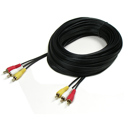 디바이스마트,케이블/전선 > 영상/음향 케이블 > 스테레오/RCA 케이블,Coms,Coms RCA 3선 케이블 20M (영상/음성) [AV0632],RCA 3선 케이블 / M-M 타입 / 길이 : 20M / 색상 : 블랙