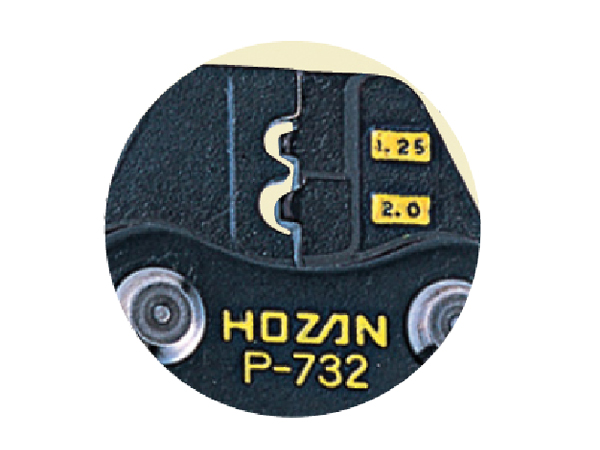 디바이스마트,수공구/전자공구/전동공구 > 전자공구 > 압착공구 > 터미널압착기,HOZAN,압착기 (P-732),적합단자(mm²):1.25~2.0/ 규격:182 (mm)/ 최대손잡이부하:26 (kg)
