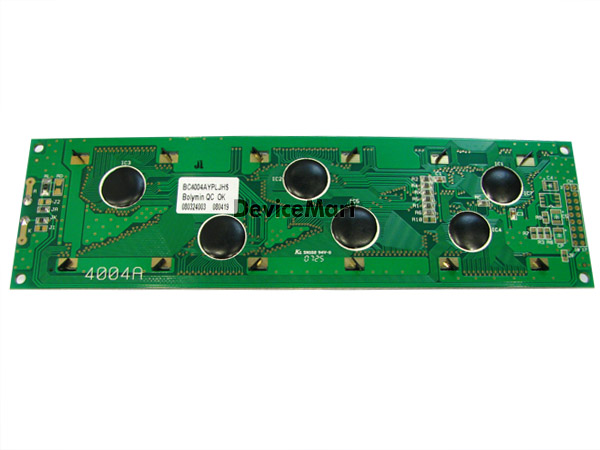 디바이스마트,LED/LCD > LCD 캐릭터/그래픽 > 캐릭터 LCD,BOLYMIN,BC4004AYPLJH-D (9),CHARACTER LCD, Format Size(inch) : 40*4, Outline : 215.0*60.0, Viewing area : 160.0*34.0, LED B/L, yellow-green