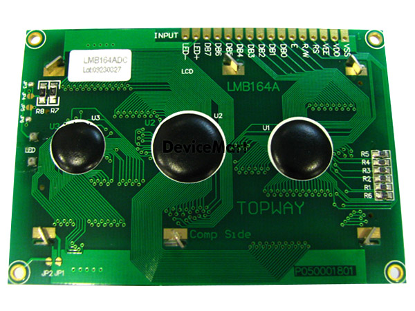 디바이스마트,LED/LCD > LCD 캐릭터/그래픽 > 캐릭터 LCD,TOPWAY,LMB164ADC-D (26),CHARACTER LCD, Format Size(inch) : 16*4, Outline : 87.0*60.0, Viewing area : 61.8*25.2, LED B/L, yellow-green