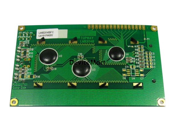 디바이스마트,LED/LCD > LCD 캐릭터/그래픽 > 캐릭터 LCD,TOPWAY,LMB204BFC-D (29),CHARACTER LCD, Format Size(inch) : 20*4, Outline : 98.0*60.0, Viewing area : 76.0*25.2, LED B/L, blue and white