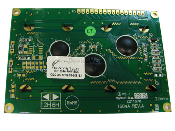 디바이스마트,LED/LCD > LCD 캐릭터/그래픽 > 캐릭터 LCD,RAYSTAR,RC1604A-FHW-ESX-D (39),CHARACTER CLD , Format Size(inch) : 16*4 , Outline : 87.0*60.0 , Viewing area : 62.0*26.0 , LED B/L, white and dark-blue